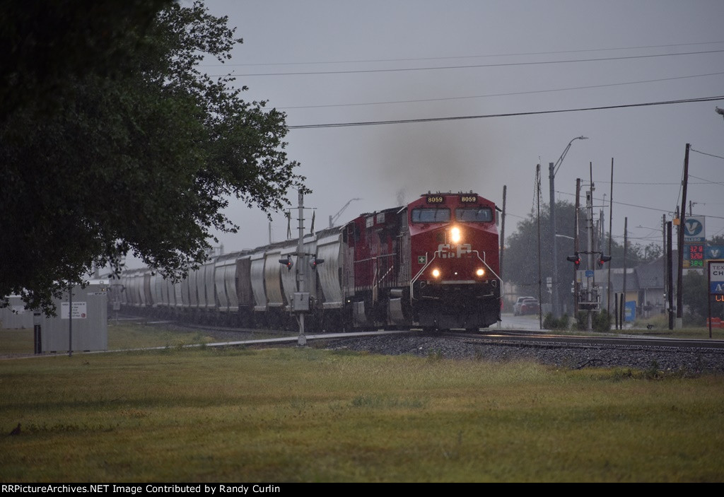 CP 8059 West in the rain